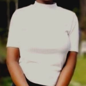 White shirt with with stripes